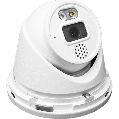JAZ6MP Full Color Red & Blue Two-Way Audio Turret IP POE Camera