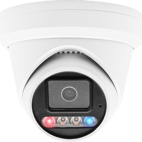 JAZ 6MP AI Red and Blue Dual Light, Alarm Two way Audio PoE Turret IP Camera