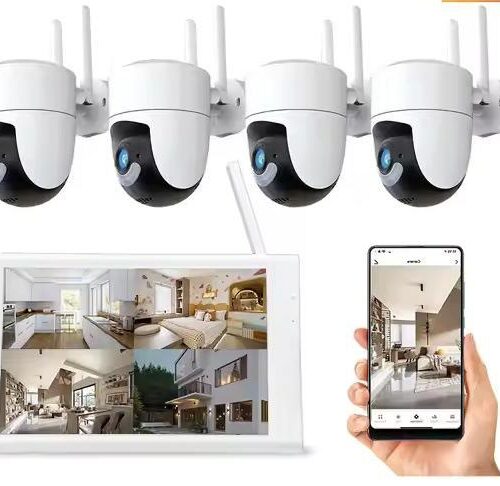 JAZ-10.1 Inch Monitor CCTV Camera Kit Real-time HDD Recording Night Vision Video NVR System WiFi PTZ